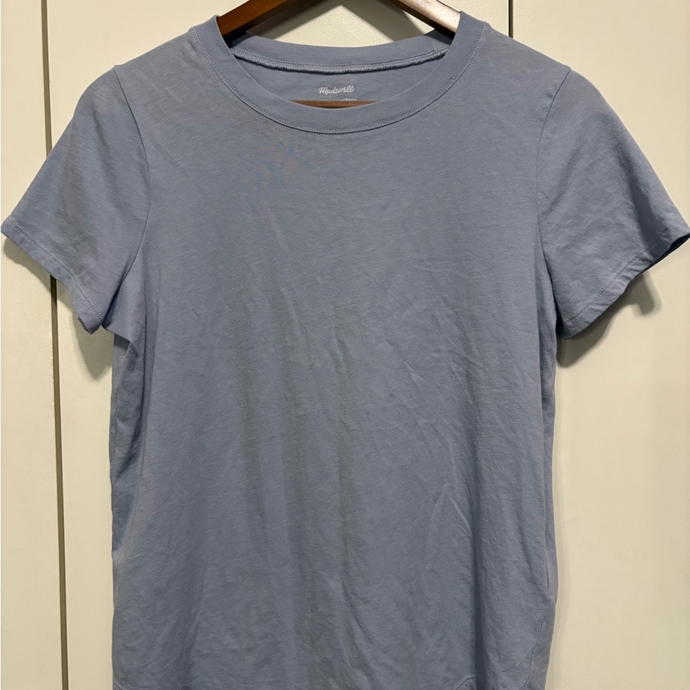 Madewell Softfade Cotton Tee in Light Medium Blue